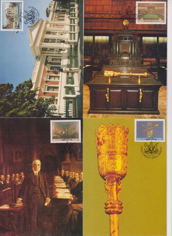 Maxi Card Set of 4 1985 The 100th Anniversary of the Cape Parliament Building
