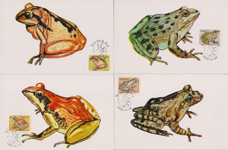 Maxi Card Set of 4 Limited addition 1982 Frogs