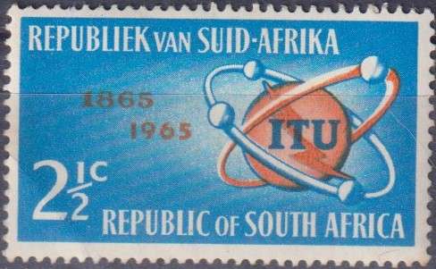 Stamps RSA 1965 The 100th Anniversary of I.T.U