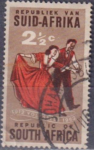 Stamps RSA 1962 The 50th Anniversary of Volkspele (Folk-dancing) in South Africa