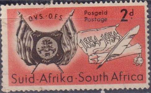 Stamps RSA 1954 The 100th Anniversary of the Founding of Orange Free State