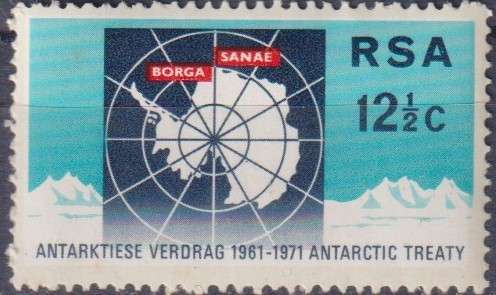 Stamps RSA 1971 The 10th Anniversary of Antarctic Treaty