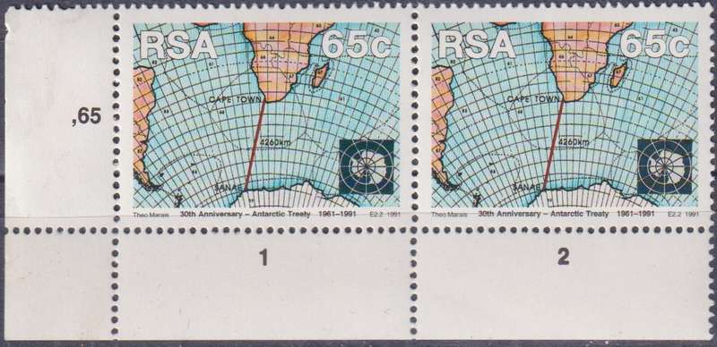 Stamps RSA 1991 The 30th Anniversary of Antarctic Treaty