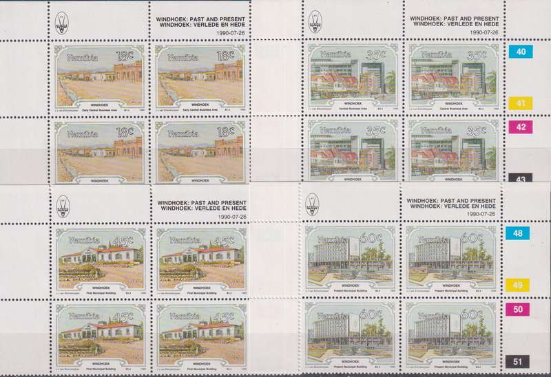 Stamps Control Blocks 1990 The 100th Anniversary of Windhoek