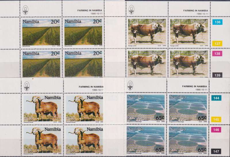 Stamps Control Blocks 1990 Farming