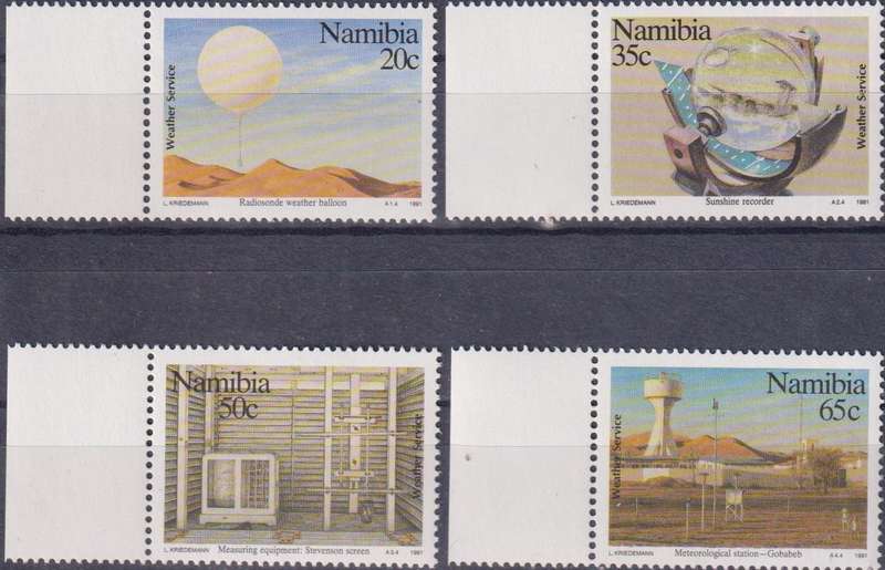 Stamps 1991 The 100th Anniversary of Weather Service