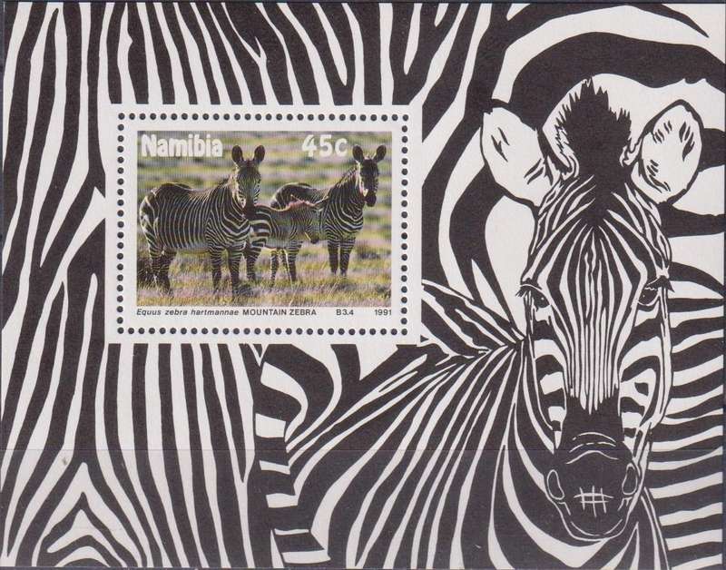 Stamps Control Blocks 1991 Endangered Species - Mountain Zebra