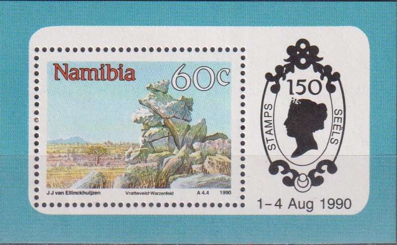 Stamps Control Blocks 1990 Namibia Landscapes