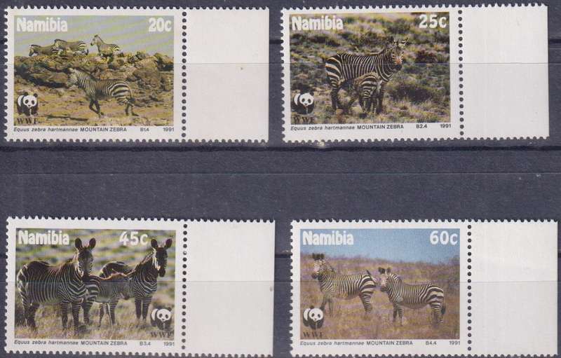 Stamps 1991 Endangered Species - Mountain Zebra