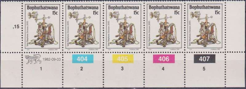 Stamps Control Blocks 1982 History of the Telephone