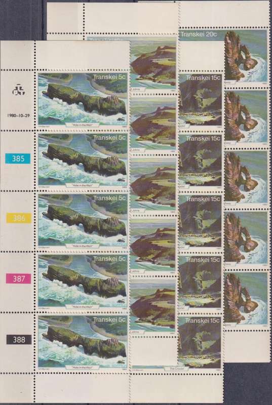 Stamps Control Blocks 1980 Tourist Attractions - Coastal Landscapes