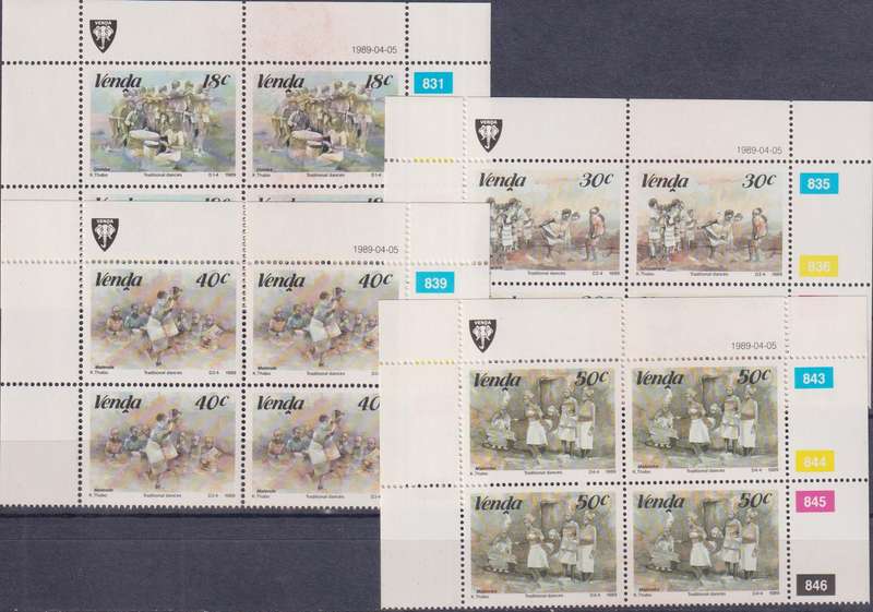 Stamps Control Blocks 1989 Traditional Dances