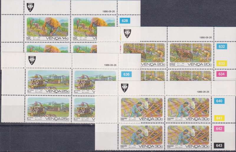 Stamps Control Blocks 1986 Forestry
