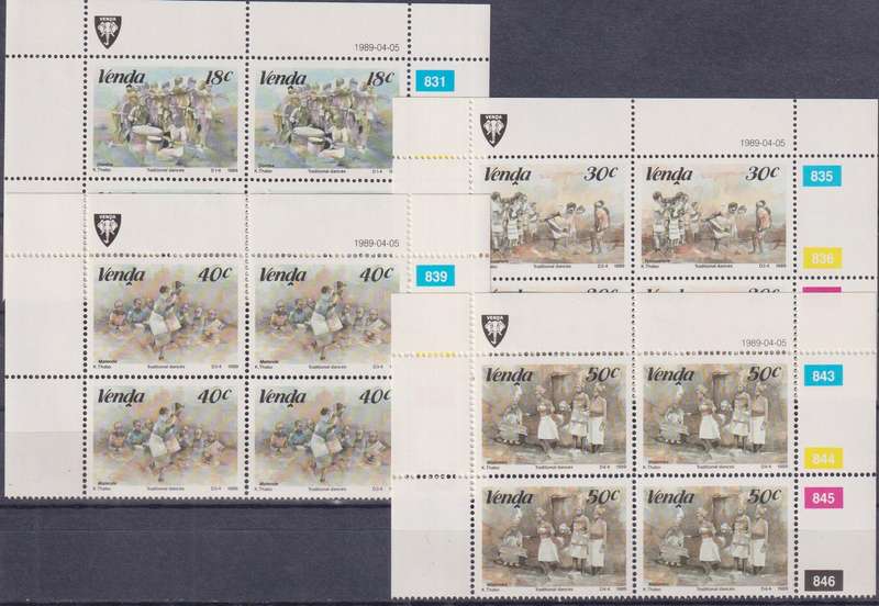 Stamps Control Blocks 1989 Traditional Dances