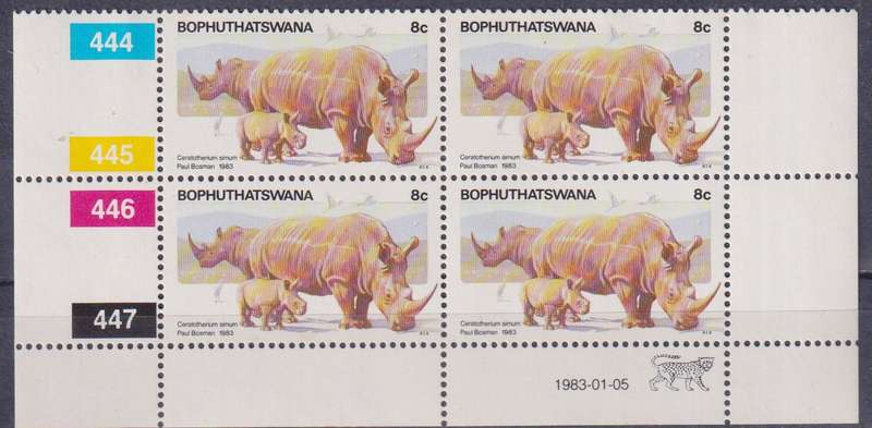 Stamp Control Blocks Bophuthatswana 1983 Pilanesberg Nature Reserve