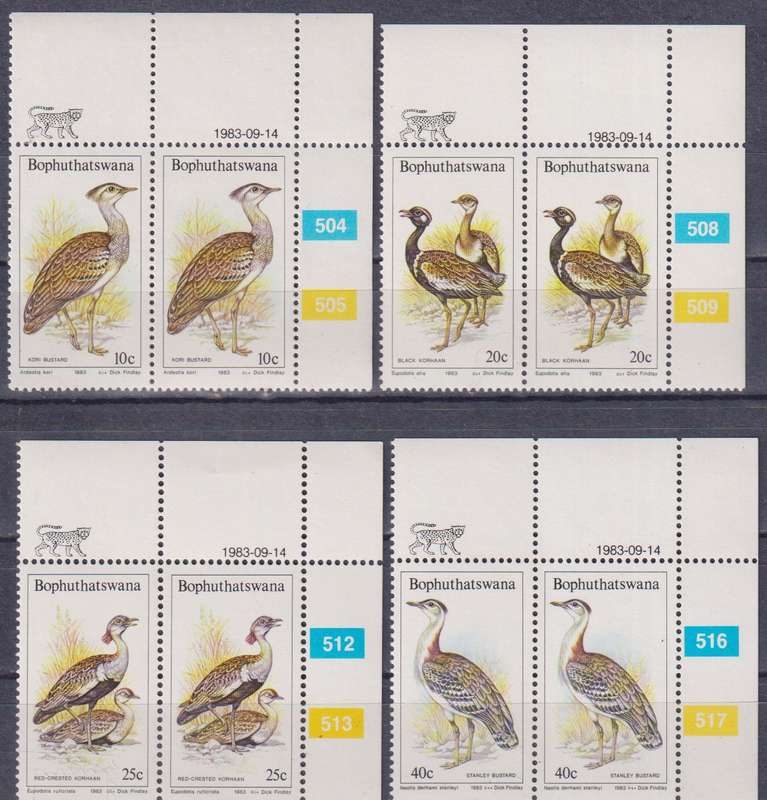 Stamps Bophuthatswana 1983 Birds of the Veld
