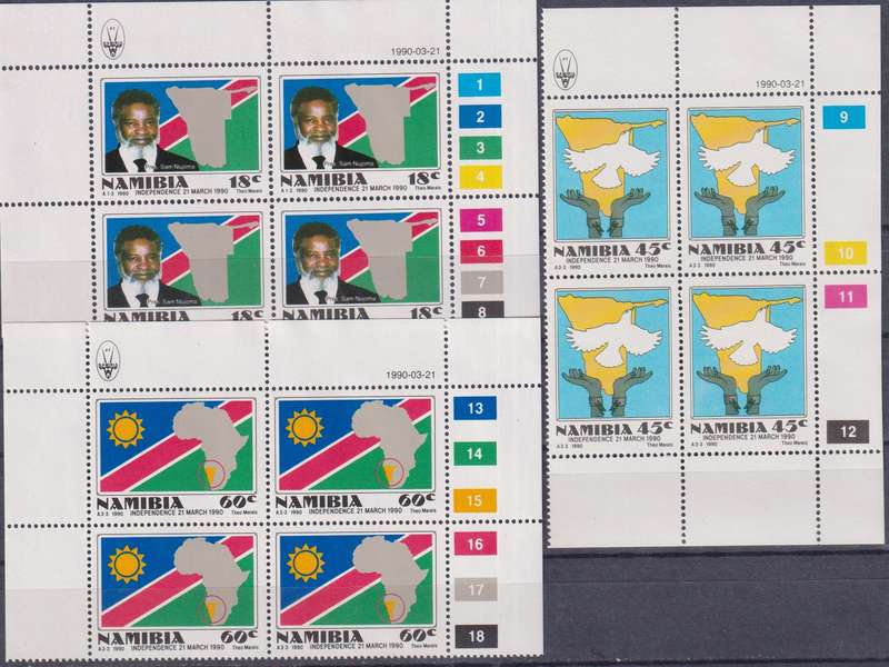 Stamp Control Blocks 1990 Independence