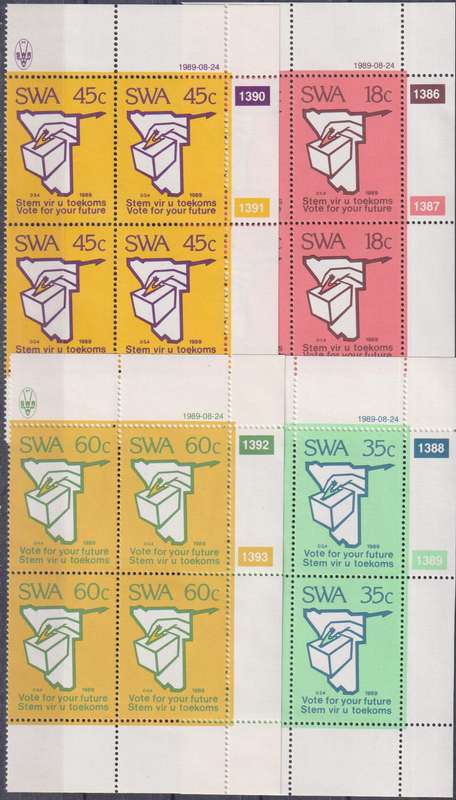 Stamp Control Blocks 1989 Elections of November 1