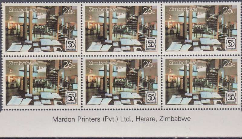 Stamp Control Blocks Zimbabwe