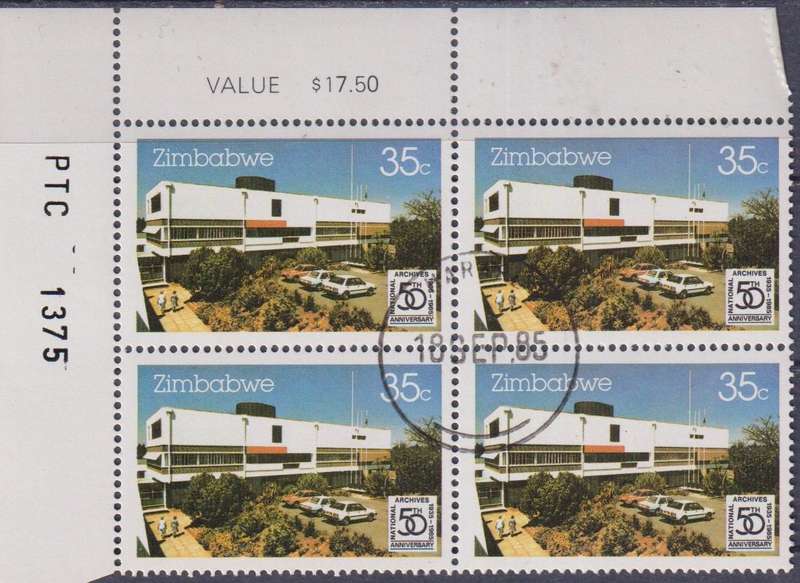 Stamp Control Blocks Zimbabwe
