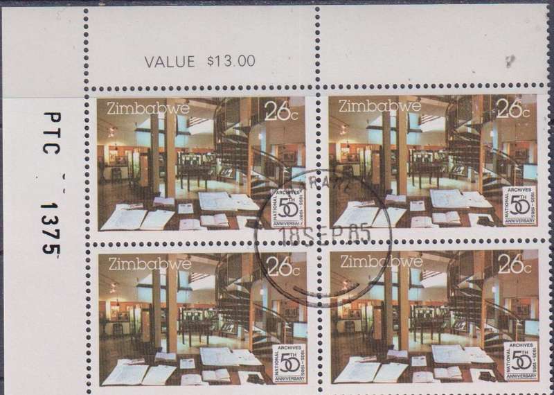 Stamp Control Blocks Zimbabwe