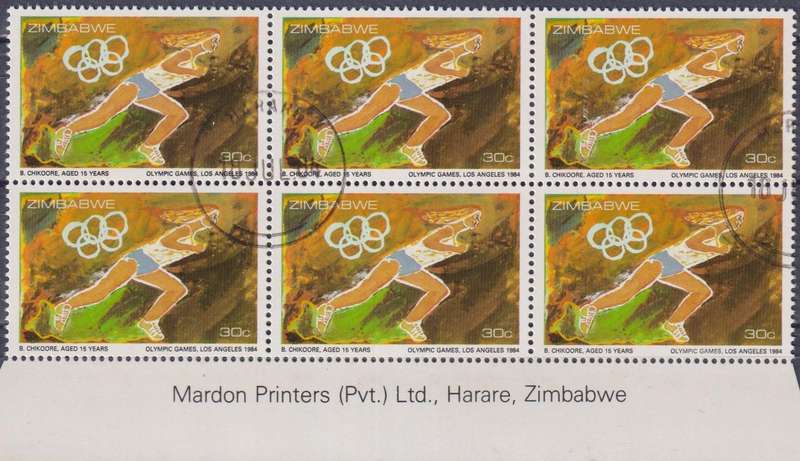 Stamp Control Blocks Zimbabwe