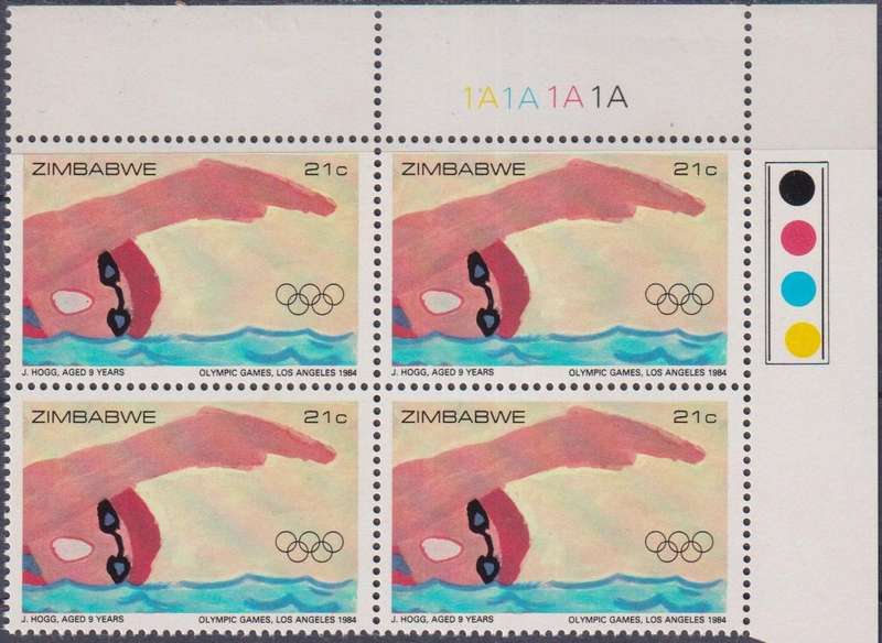 Stamp Control Blocks Zimbabwe