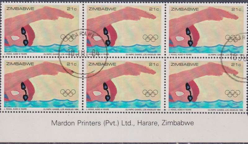 Stamp Control Blocks Zimbabwe