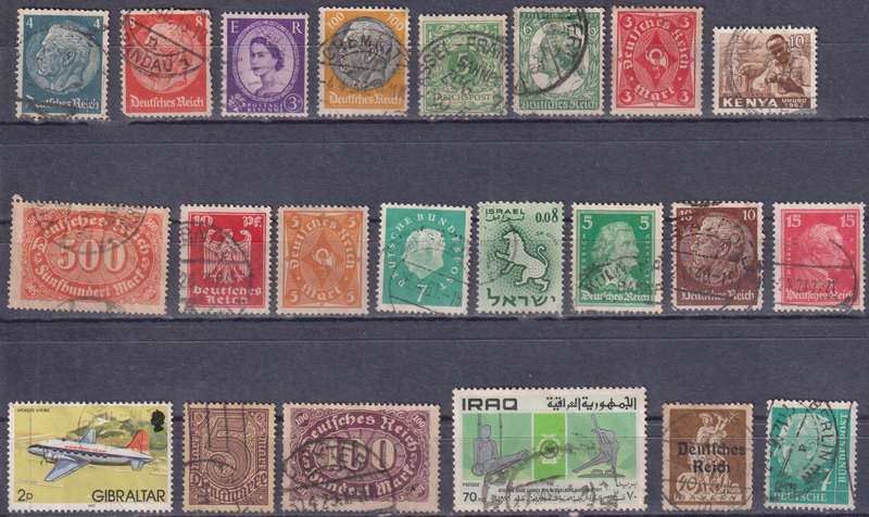 Stamps mixed world card