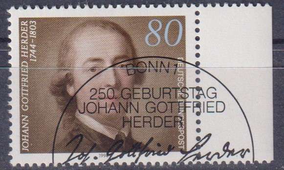 Stamps Germany 1994 The 250th Anniversary of the Birth of Johann Gottfried Herder, Writer and Theolo