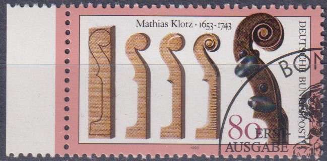 Stamps Germany 1993 The 250th Anniversary of the Death of Mathias Klotz, Instrument Maker
