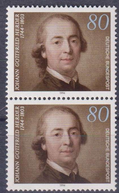 Stamps Germany 1994 The 250th Anniversary of the Birth of Johann Gottfried Herder, Writer and Theolo