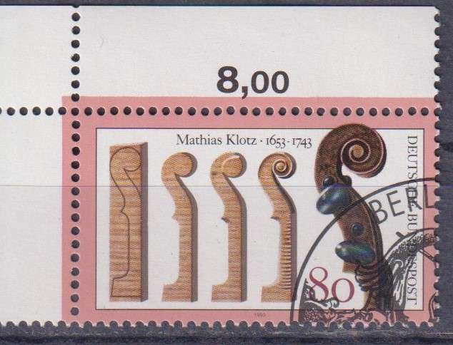Stamps Germany 1993 The 250th Anniversary of the Death of Mathias Klotz, Instrument Maker