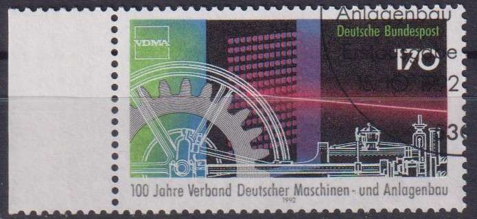 Stamps Germany 1992 The 100th Anniversary of the Society of Mashines and Constructing