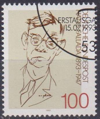 Stamps Germany 1993 The 100th Anniversary of the Birth of Hans Leip, Writer and Lithografic Artist