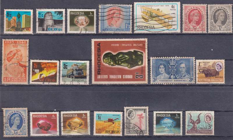 Stamps Rhodesia Mix Card