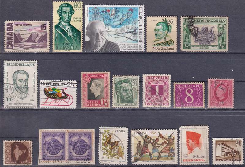 Stamps Mix World Card