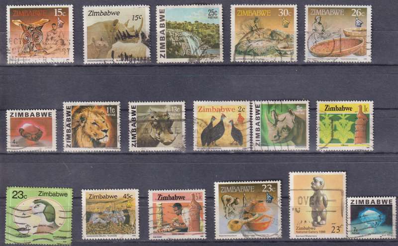 Stamps Zimbabwe Mix Card