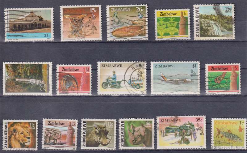 Stamps Zimbabwe Mix Card