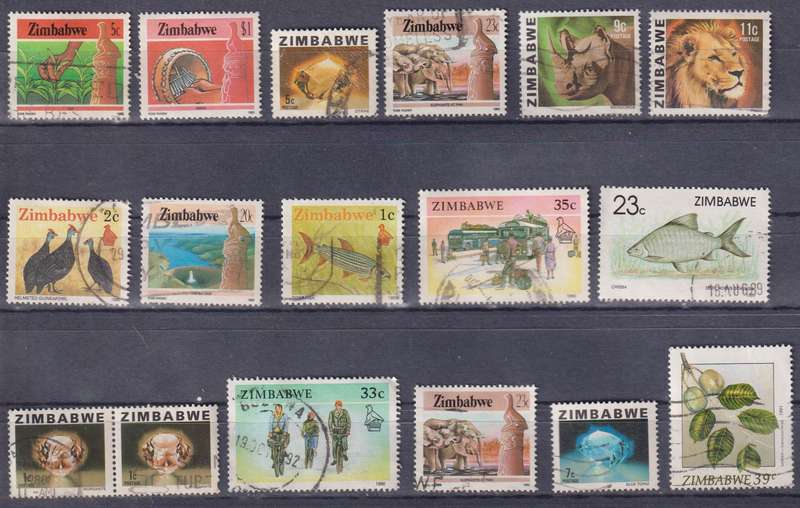 Stamps Zimbabwe Mix Card