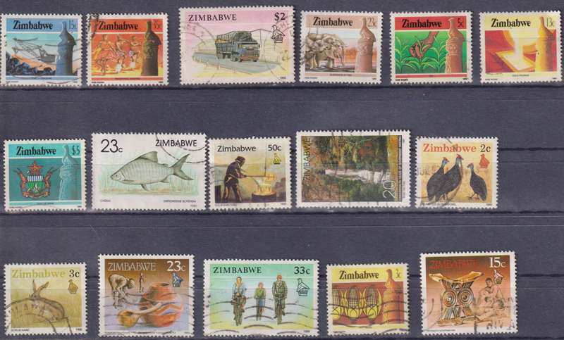 Stamps Zimbabwe Mix Card