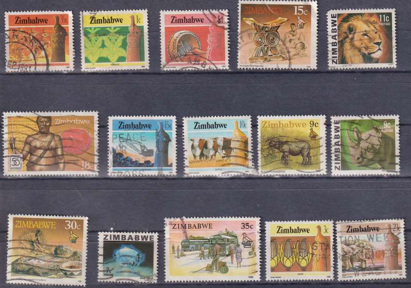 Stamps Zimbabwe Mix Card