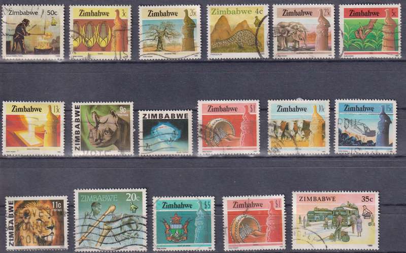 Stamps Zimbabwe Mix Card