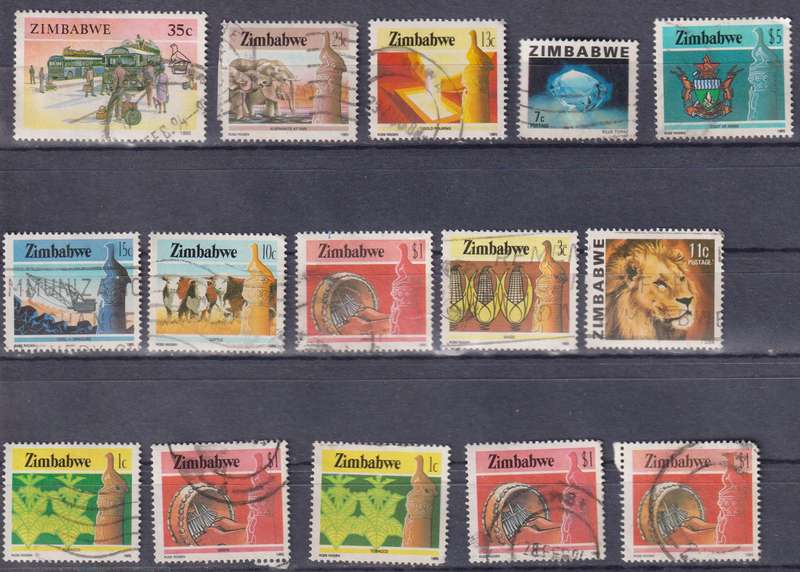 Stamps Zimbabwe Mix Card