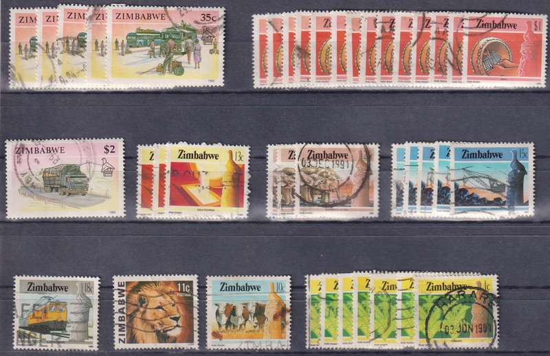 Stamps Zimbabwe Mix Card