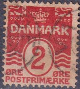 Stamps Denmark 1913 -1914 Wavy Lines