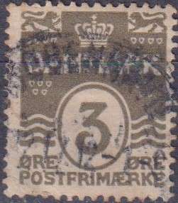 Stamps Denmark 1913 -1914 Wavy Lines