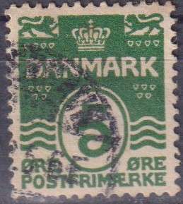 Stamps Denmark 1912 Wavy Lines