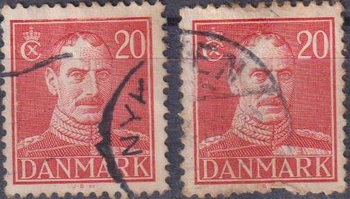 Stamps Denmark 1942 -1944 King Christian X