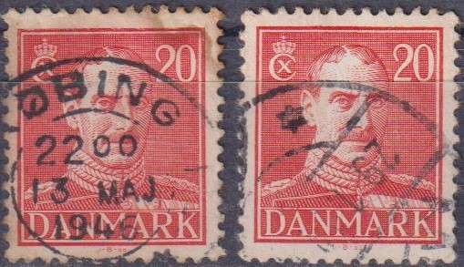 Stamps Denmark 1942 -1944 King Christian X